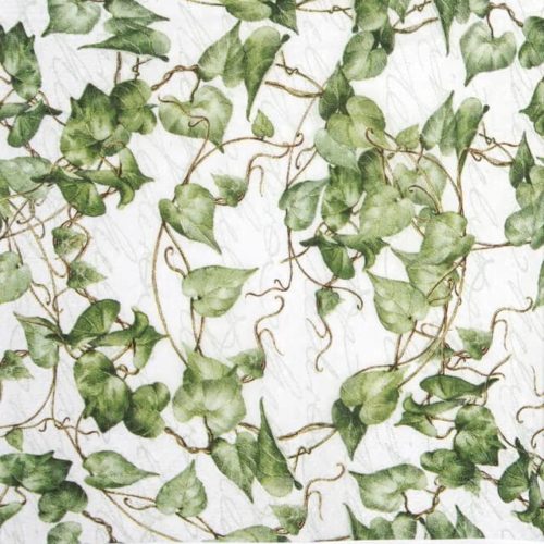 Paper Napkin Green Ivy Branches