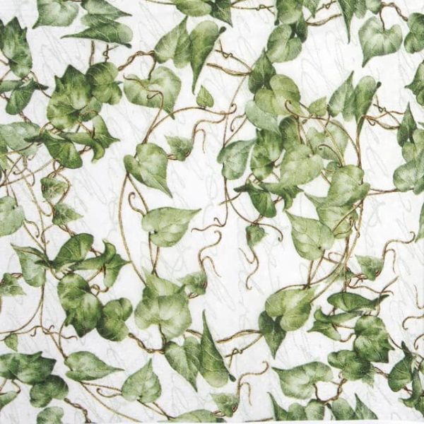 Paper Napkin Green Ivy Branches