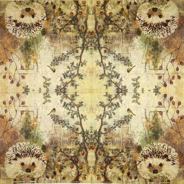 Lunch Napkins (20) - Autumn Hedgehog - Image 2