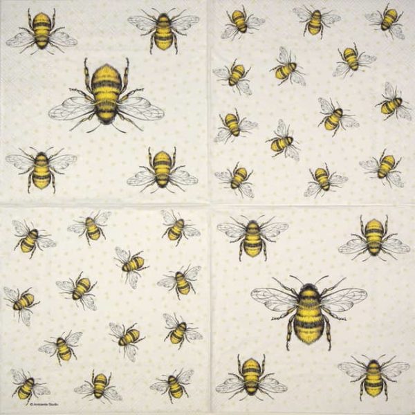 Paper Napkins  - Bees (20 pieces)