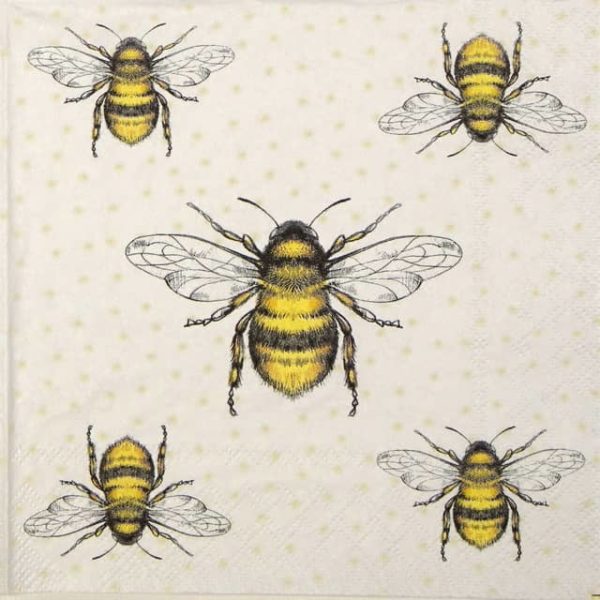 Paper Napkins  - Bees (20 pieces)