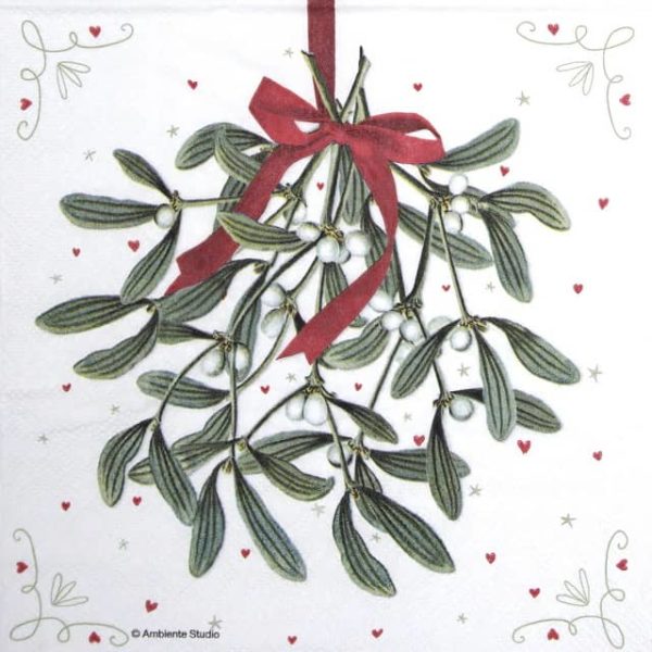 Lunch Napkins (20) - Mistletoe