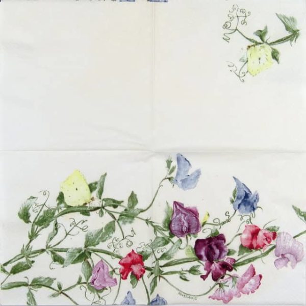 Lunch Napkins (20) - Mona Svard: Sweetpea - Image 2