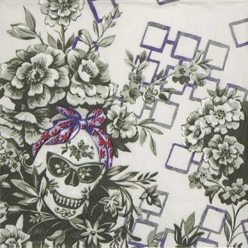 Cocktail Napkin - Catrina cream green