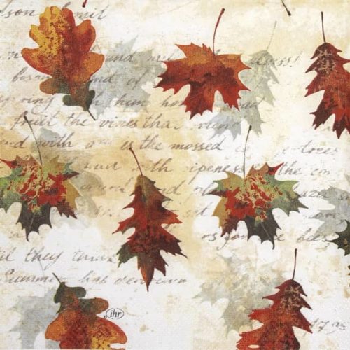 Cocktail Napkin - Falling Leaves