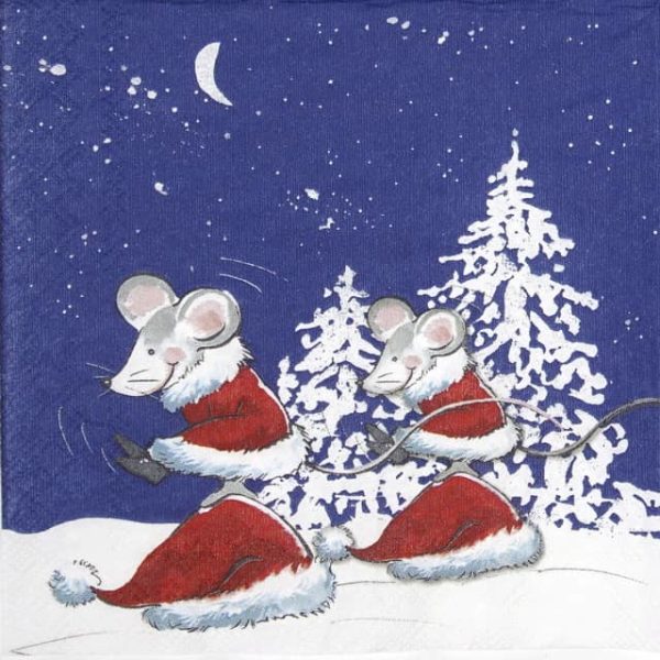 Cocktail Napkin - Jumping Mice