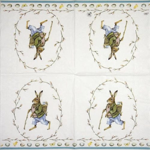 Paper Napkin - Edward-rabbit white