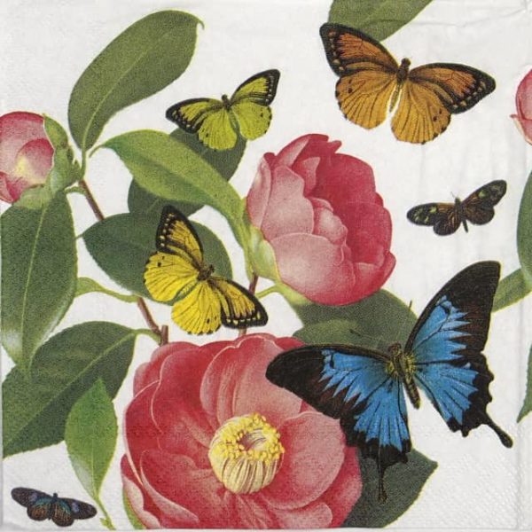 Cocktail Napkin - Glamorous camellia