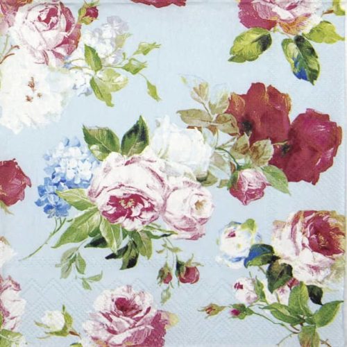 Cocktail Napkin - Scarlett light blue