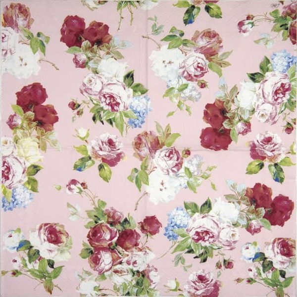 Paper Napkin - Scarlett light rose