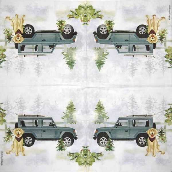 Lunch Napkins (20) - Maren Grande: Holiday Jeep