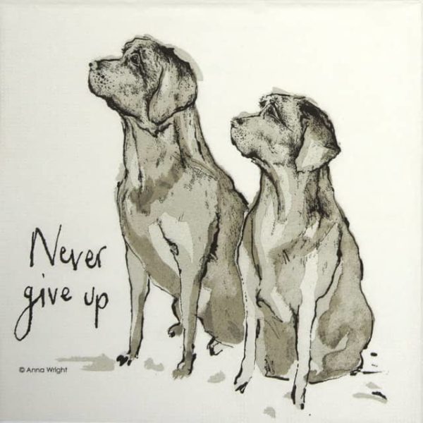 Paper Napkin - Anne Wrigh: Niver Give Up