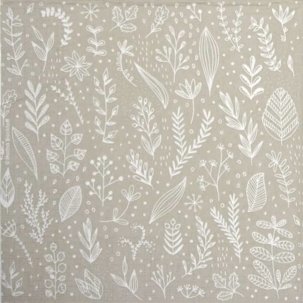 Paper Napkin - Marina Brackhoff: Pure Flower Taupe_PPD_1334092