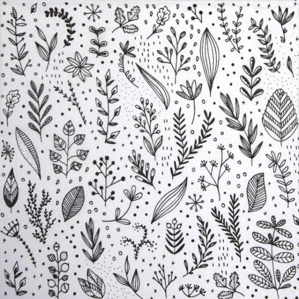 Paper Napkin - Marina Brackhoff: Pure Flower white_PPD_1334093