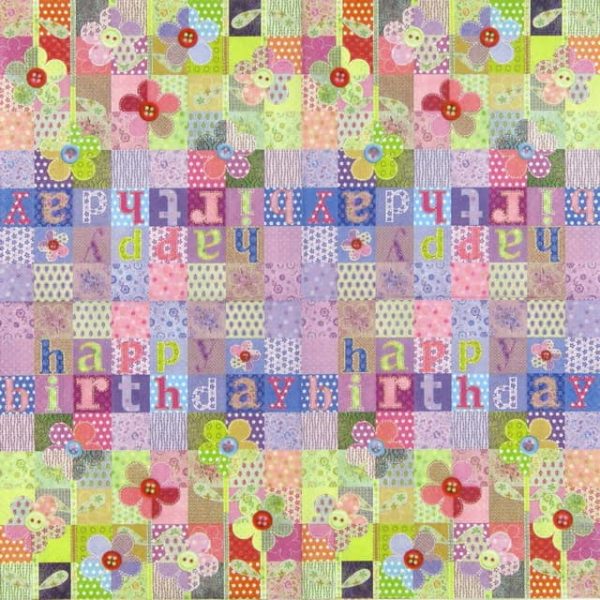 Paper Napkins - Patchwork Birthday (20 pieces)