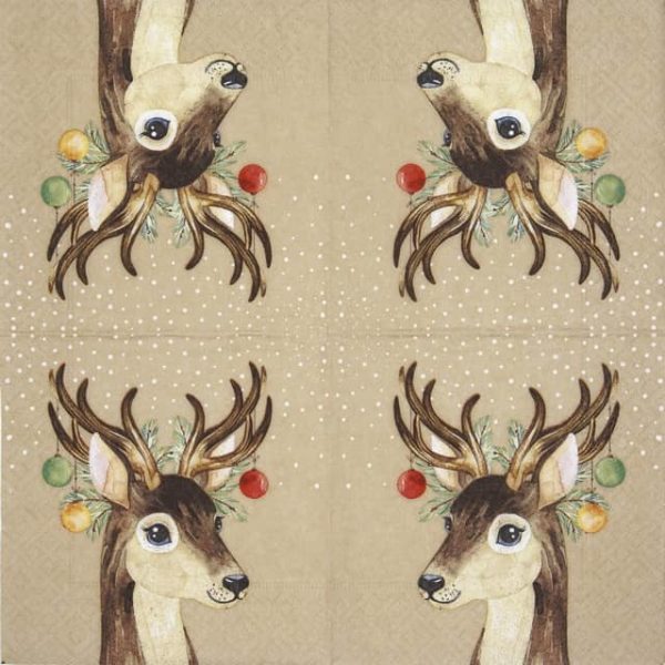 Lunch Napkins (20) - Deer Baubles