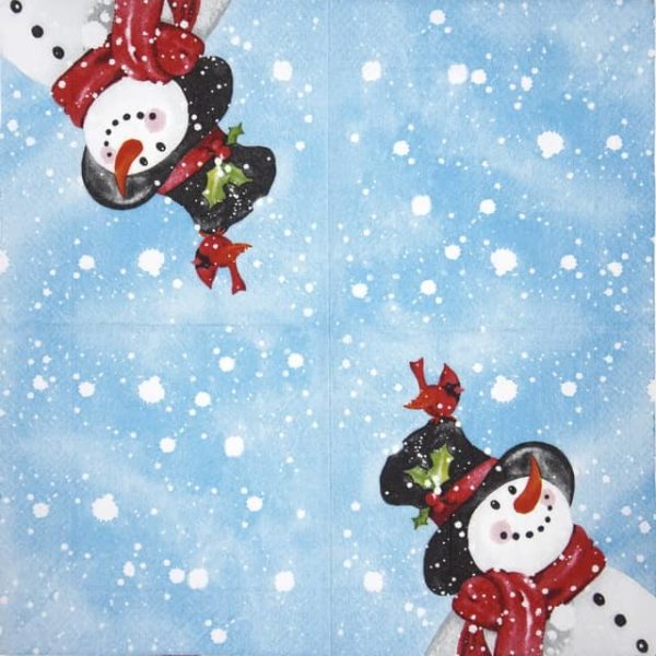 Paper Napkin - Happy Snowman