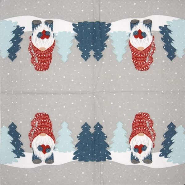 Cocktail Napkins (20) - Tomte in forest