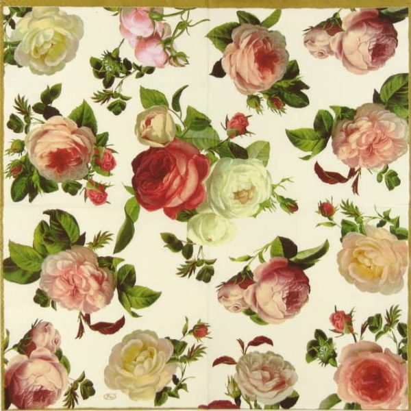 Paper Napkin - Different colour Romantic Roses