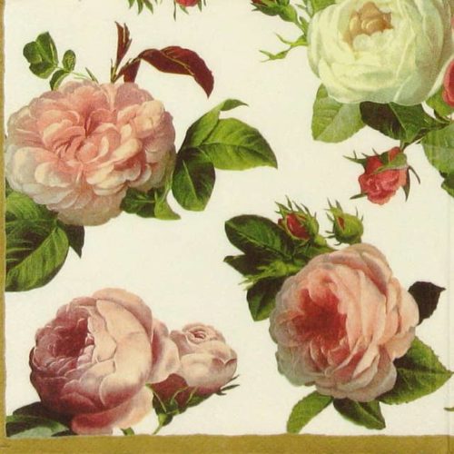 Paper Napkin - Different colour Romantic Roses