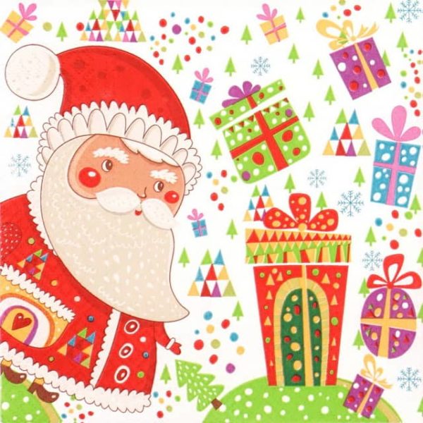 Lunch Napkins (20) - Santa with Gifts