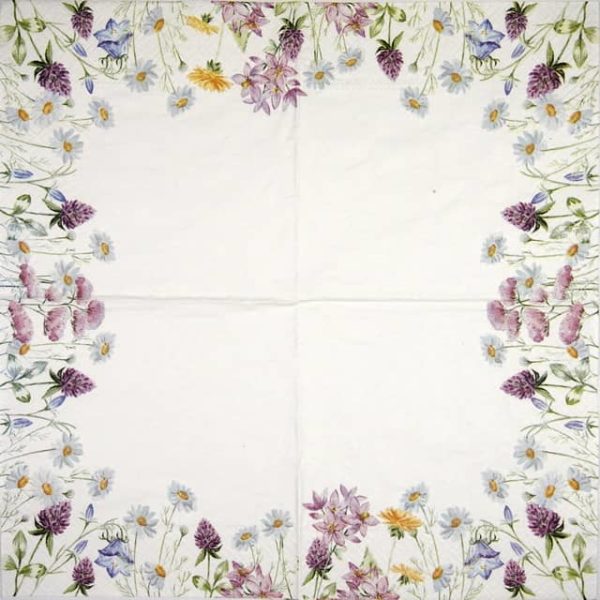 Paper Napkin - Spring Frame white