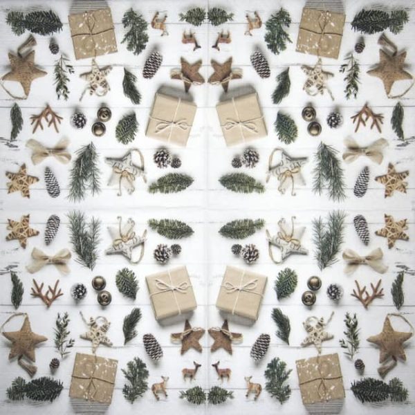 Paper Napkin - Natural Christmas - Paw