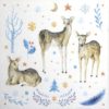 Paper Napkin - Reindeer Family Paw_SDL231700