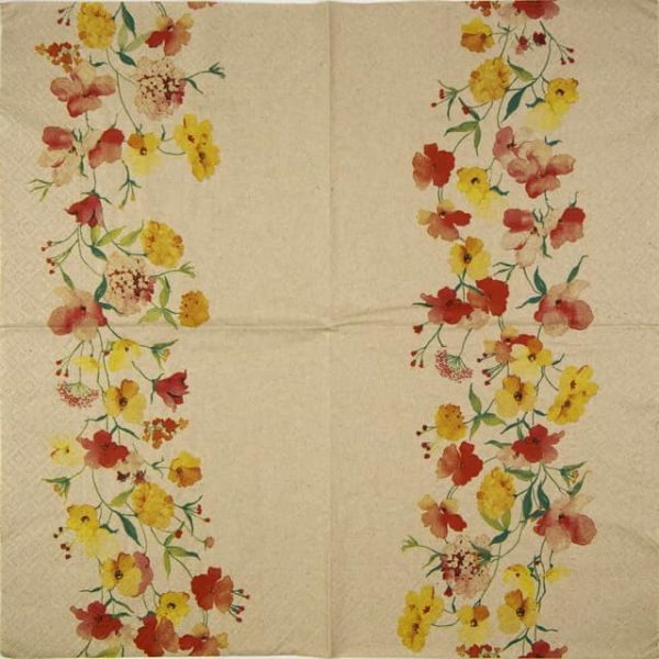 Paper Napkin - We Care Delicate Flowers - Image 2