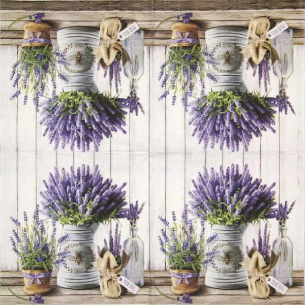 Paper Napkin - Lavender in Bucket