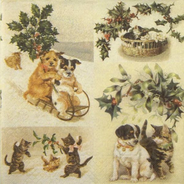 Paper Napkin - Christmas animals