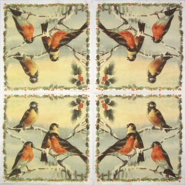 Paper Napkin - Christmas birds