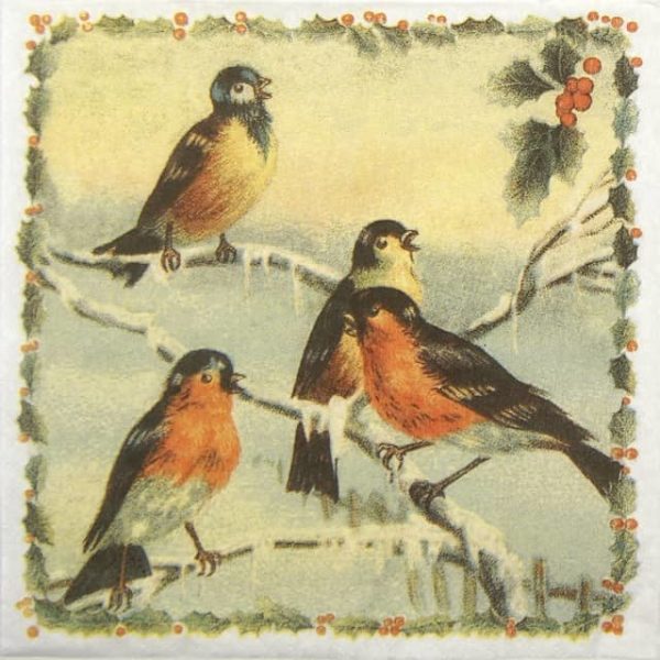 Paper Napkin - Christmas birds