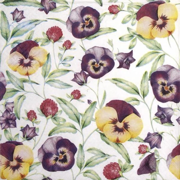 Paper Napkin - Beautiful Pansies TETEáTETE_TL703100