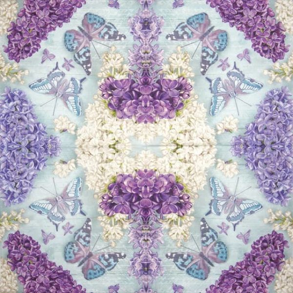 Paper Napkin - Lilac Collage with Butterflies_Daisy_SDOG033701
