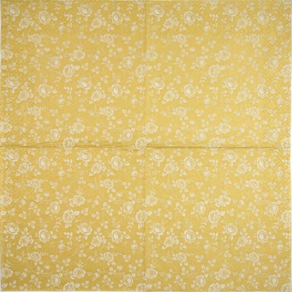 Lunch Napkins (20) - Little Roses gold - Image 2