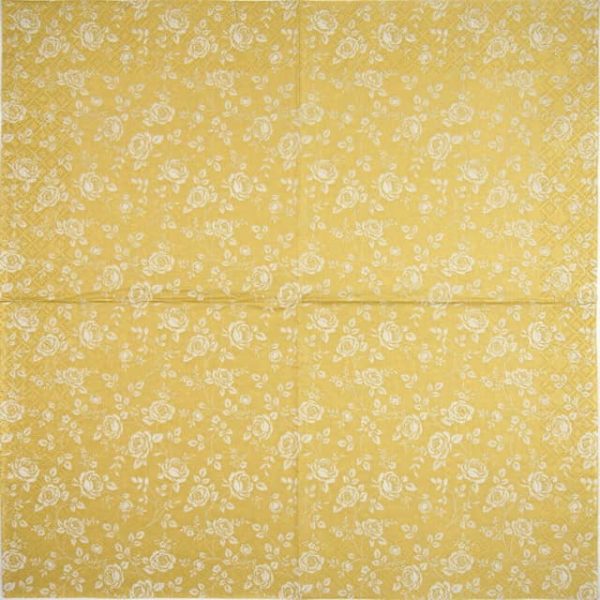 Paper Napkin - Little Roses gold