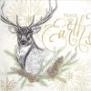 Paper Napkin - White X-mas Deer cream _IHR_921560