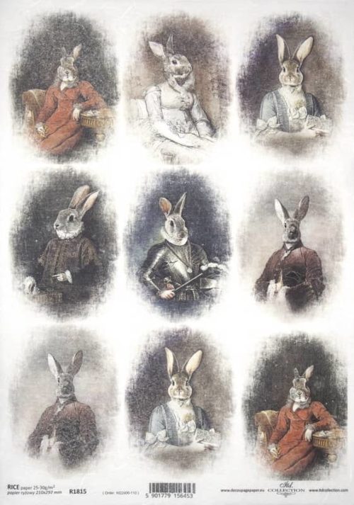 Rice Paper - Rabbit Family_ITD_R1815