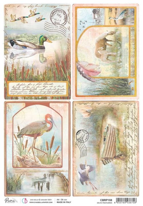 Rice Paper - Delta Postcards  - CBRP158 (22 x 32cm)
