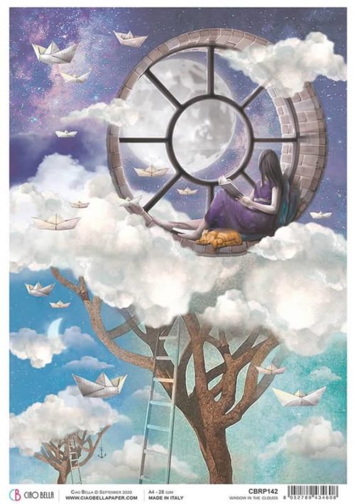Rice Paper - Window in the Clouds  - CBRP142 (22 x 32cm)