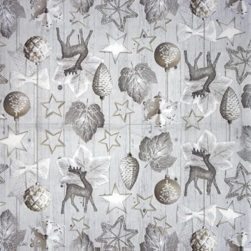 Paper Napkin - White Winter Deco_IHR927100