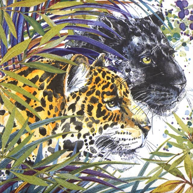 Paper napkin - Wild Cats leopards