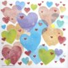 Paper Napkin colorful hearts