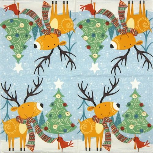 Paper Napkin - Happy Reindeer