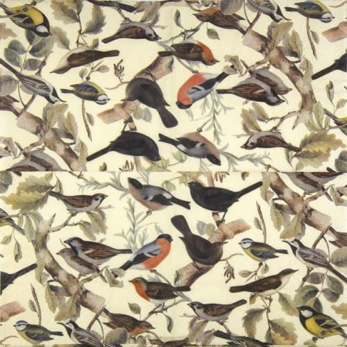 Paper napkin Nordic birds