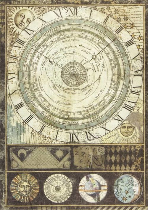 Rice Paper - Alchemy astrolabe Stamperia DFSA4663