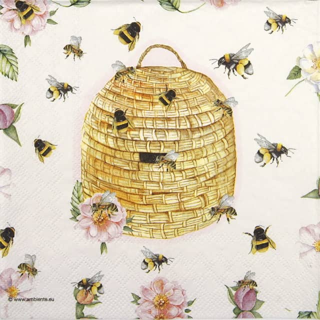 Single Decoupage Napkin - Beehive