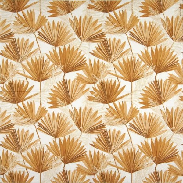 Paper Napkin palm leaf pattern brown