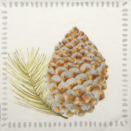 Paper Napkin - Brigitte Murat: Pine Cone nature